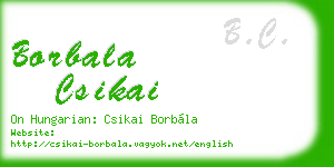 borbala csikai business card