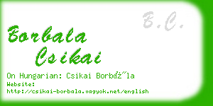 borbala csikai business card